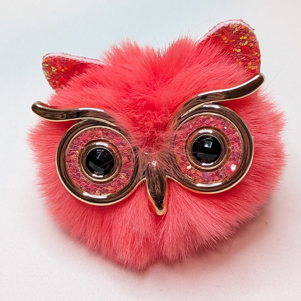 NWOT Owl Fuzzy Keychain=